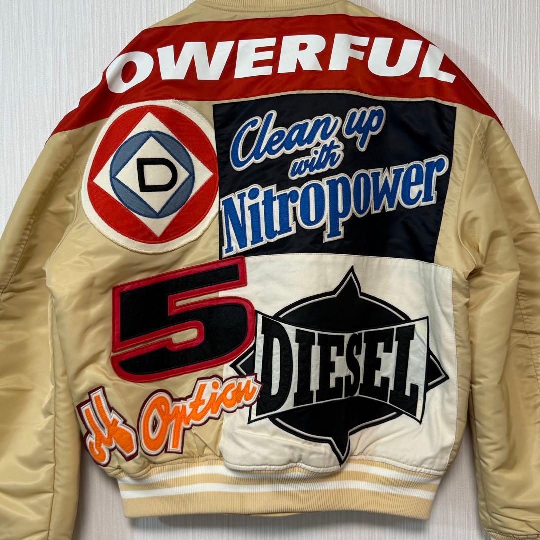 沖*三様 美品 DIESEL スタジャン レーシングジャケット ワッ