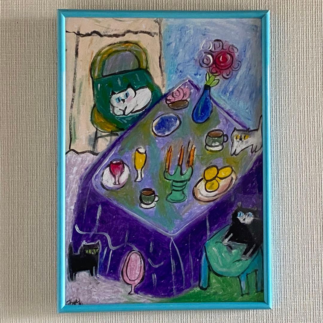 絵画 。手描き【夢の中で目が覚めた午後】