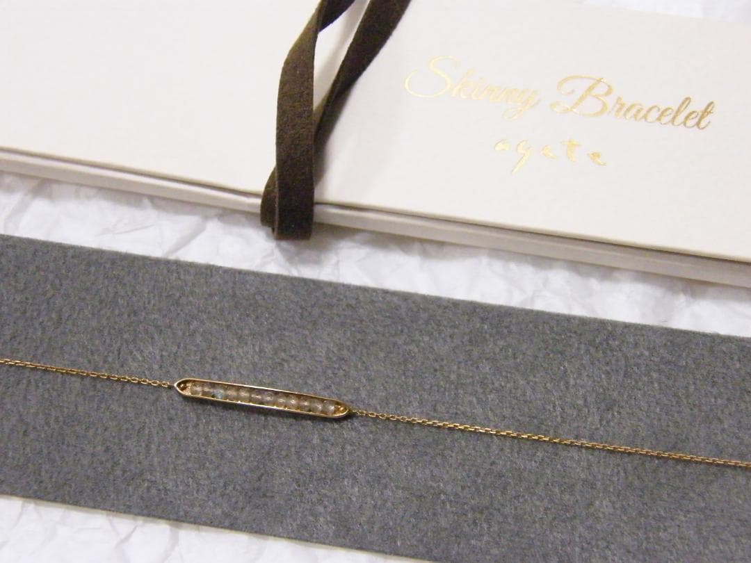 agete アガット スキニーブレスレット K10