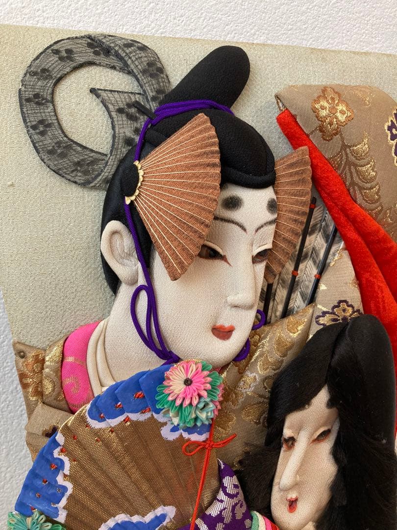 《木箱あり》　御羽子板　高級　押絵羽子板　　昭和レトロ　民芸品　日本　伝統