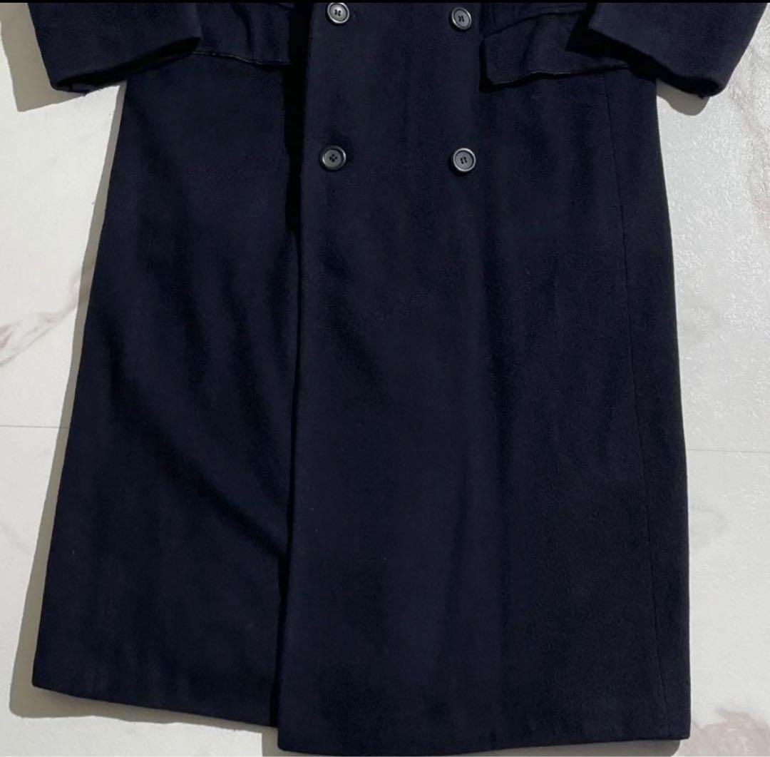 希少】ダブルチェスターコート カシミヤ100% マキシ丈 Lサイズ