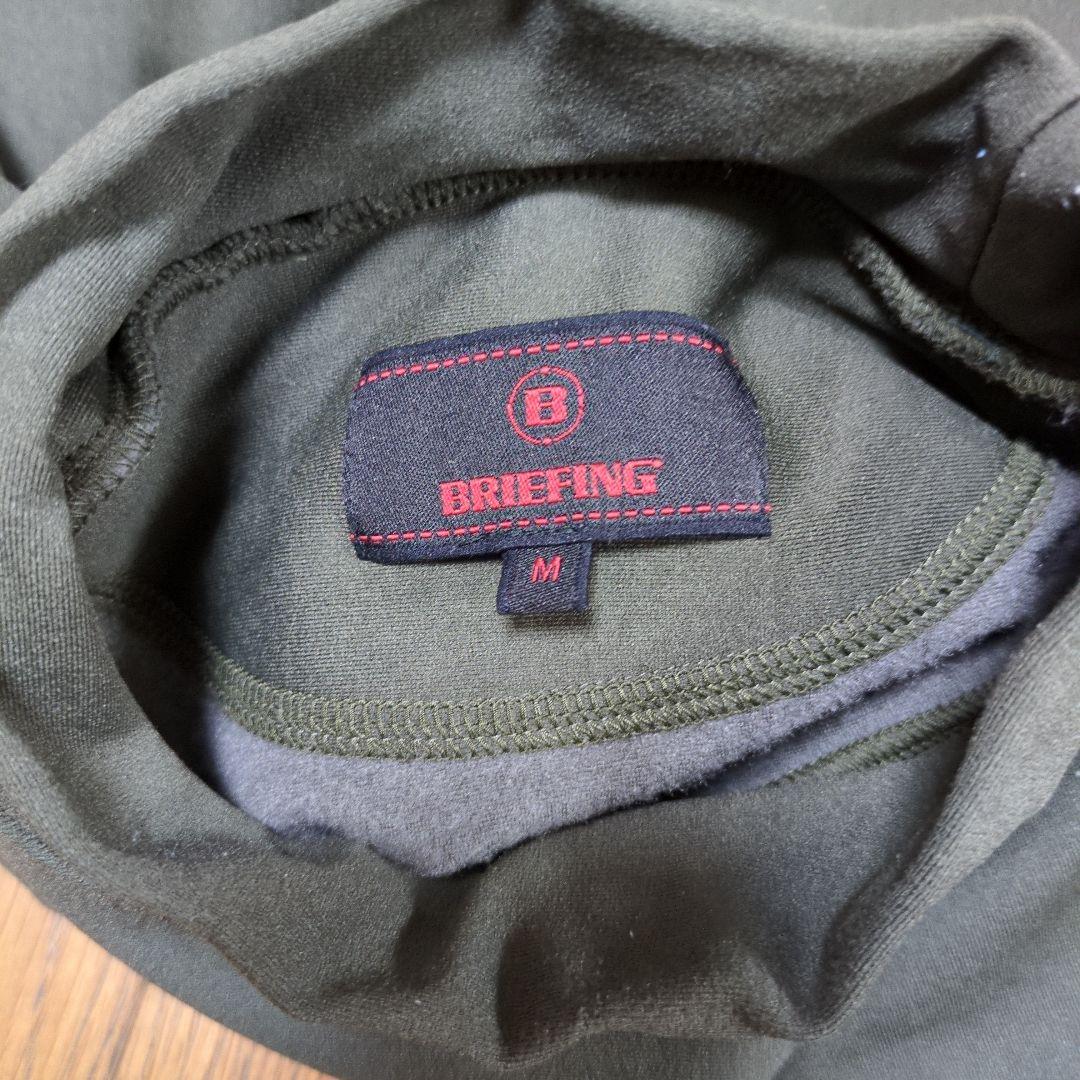 BRIEFING ハイネックシャツ Mサイズ カーキ