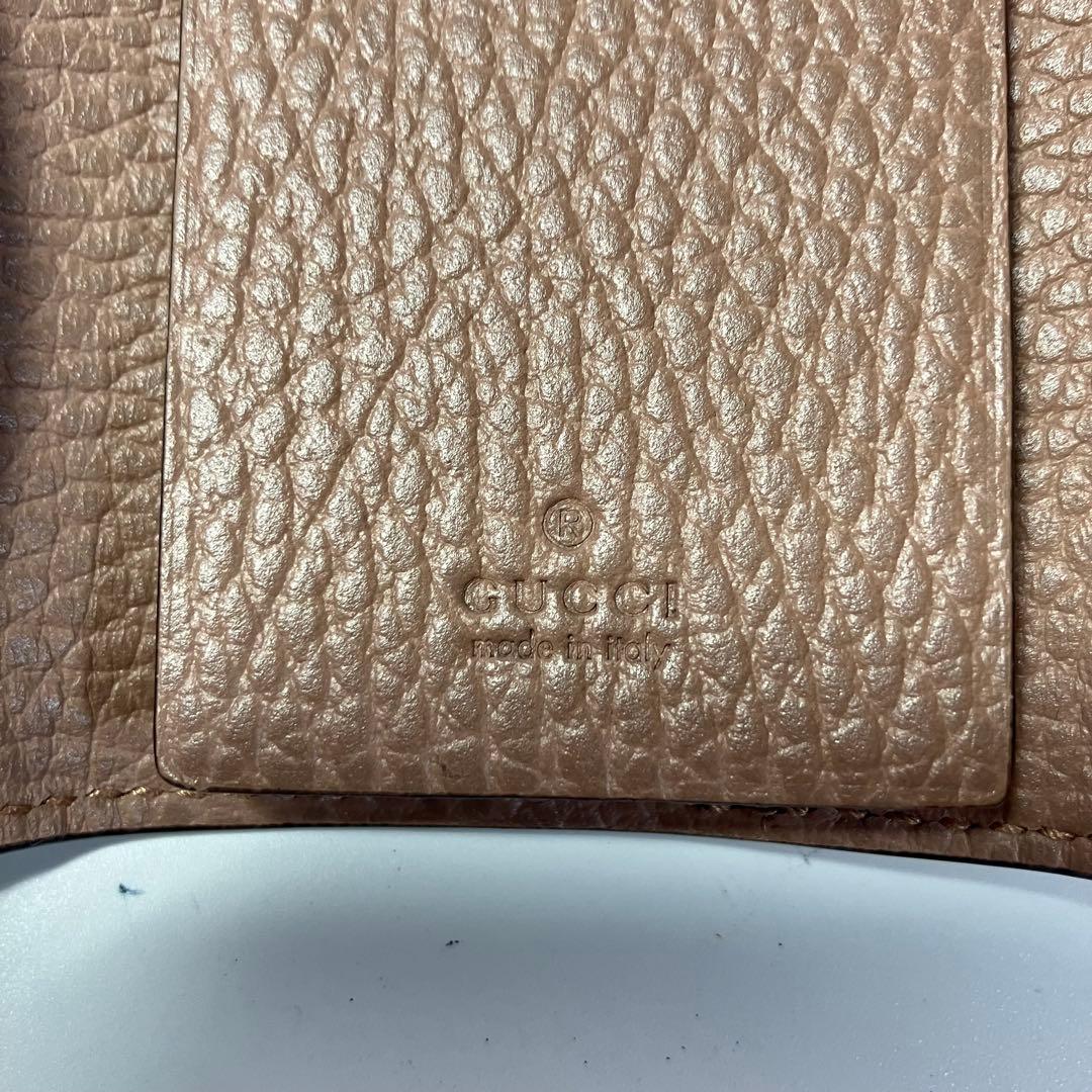 極美品　グッチGGマーモント ダスティピンク　キーケース