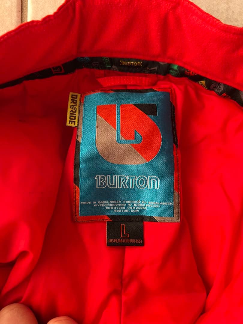 BURTON スノーボードウェア ジュニアLサイズ 赤　上下セット