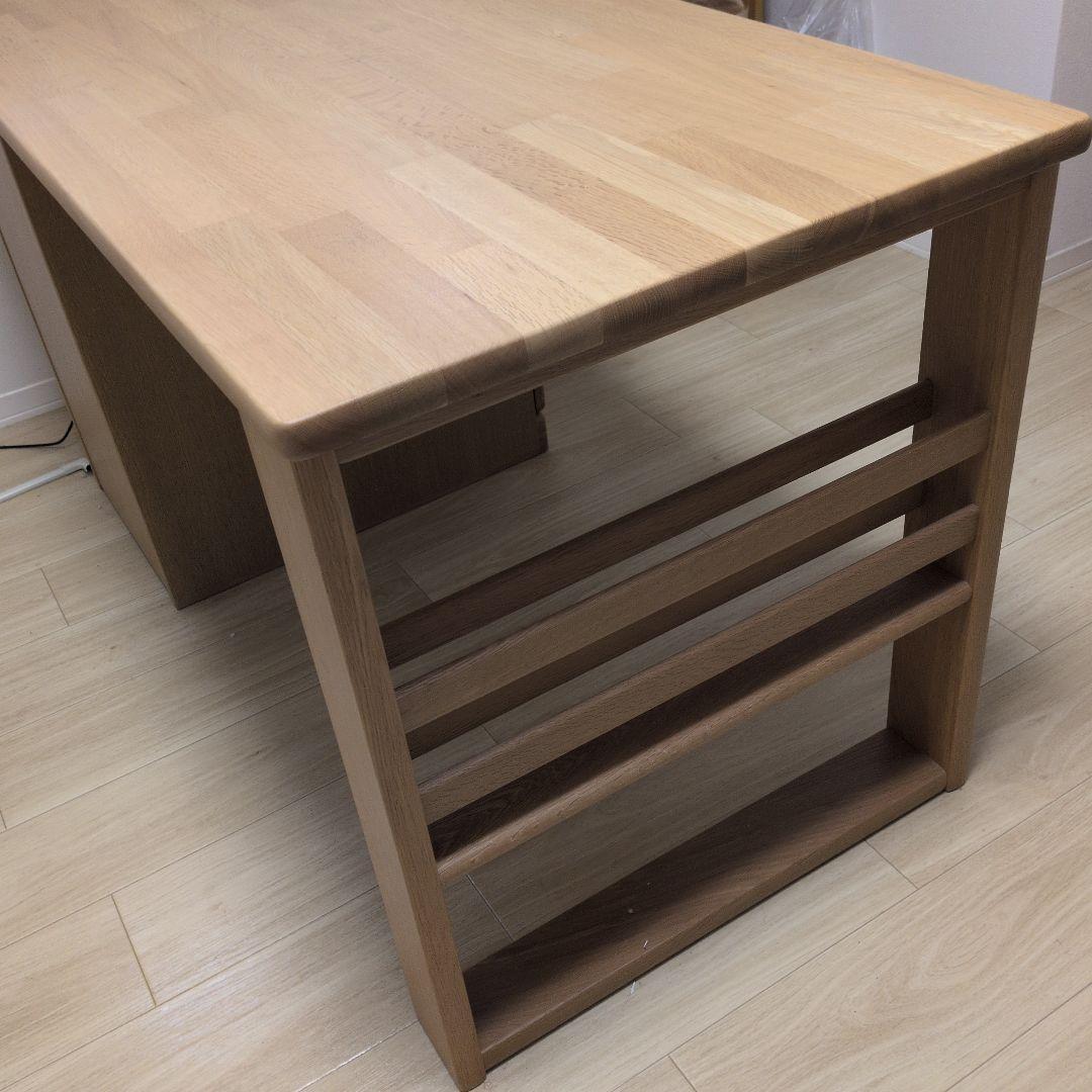 【マルコメ】浜本工芸　書斎机　オーク無垢天板