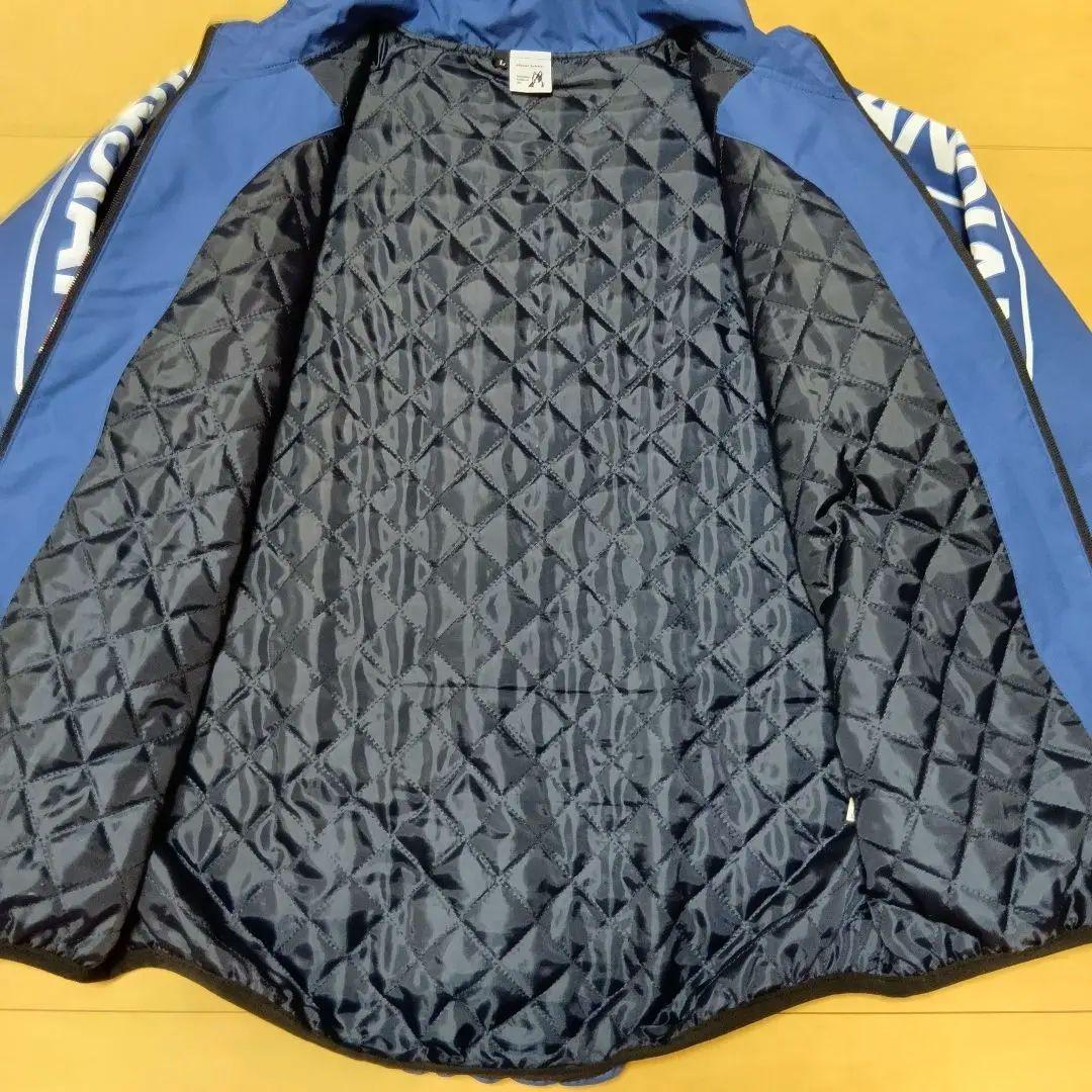 【美品】サッカージャンキー 中綿 昇華 ピステ ジャケット L 青 フルジップ
