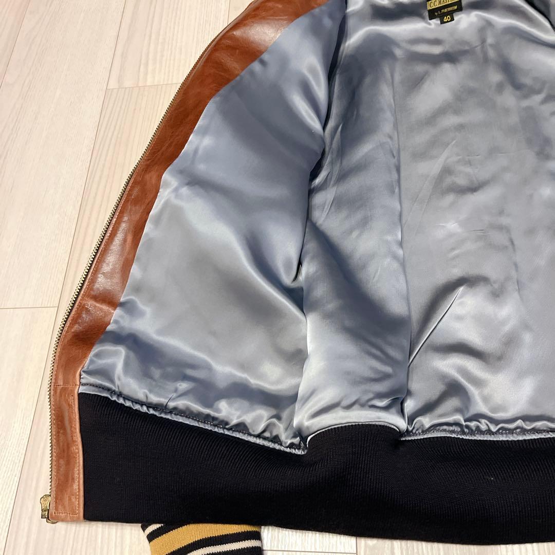 超希少 PHERROW’S C.C.MASTERS レザー×ウール スタジャン