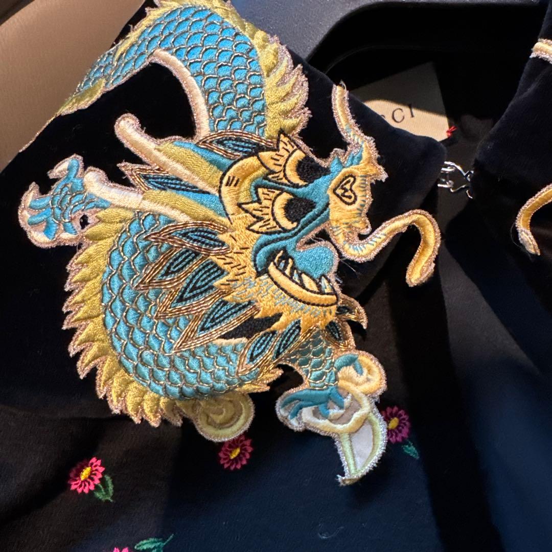 GUCCI 龍　刺繍　ポンチョ型コート