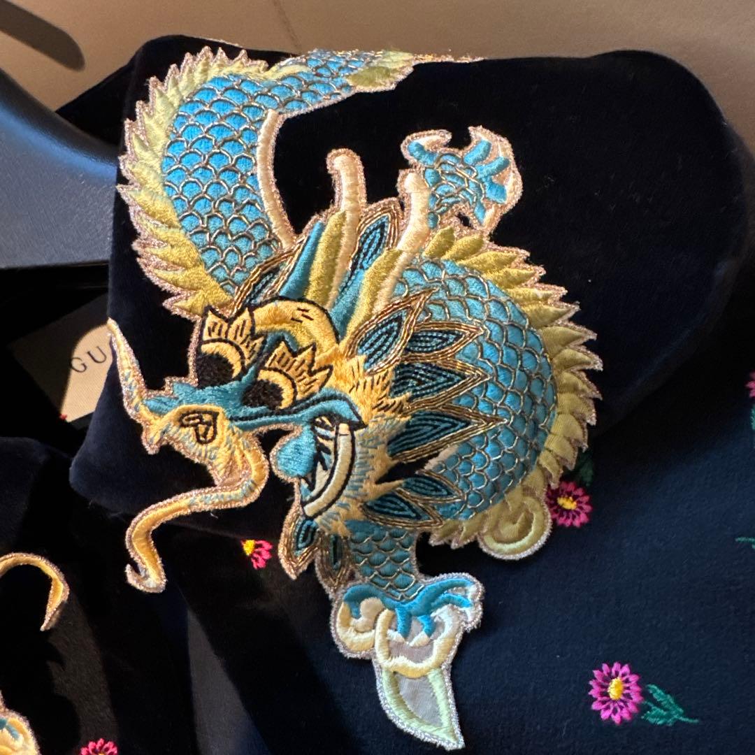 GUCCI 龍　刺繍　ポンチョ型コート