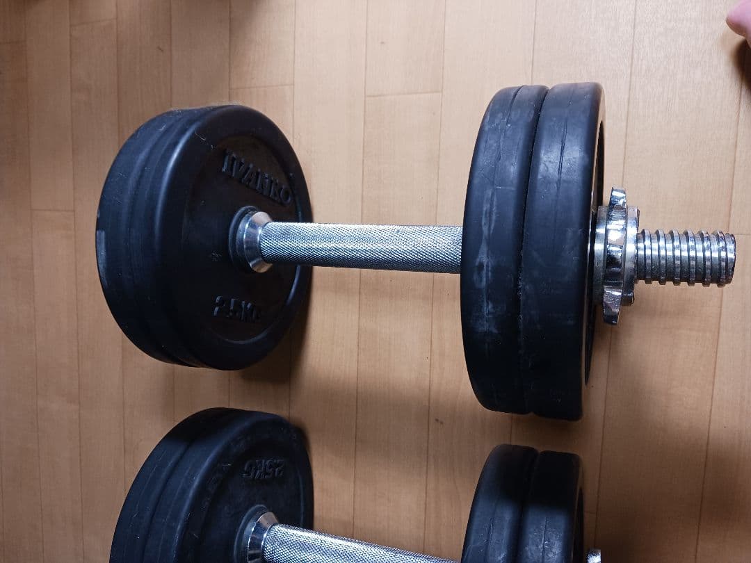 IVANKO(イヴァンコ) 　ラバーダンベルセット　シャフト付き 25kg