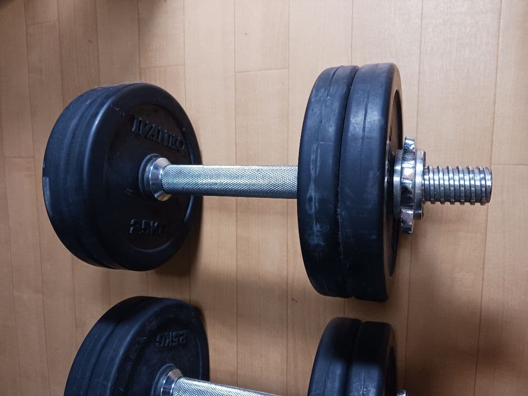 IVANKO(イヴァンコ) 　ラバーダンベルセット　シャフト付き 25kg