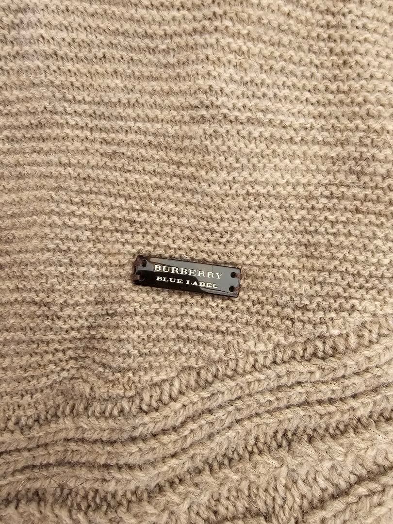 バーバリー　ブルーレーベル 　ケーブル編み ニット　ポンチョ