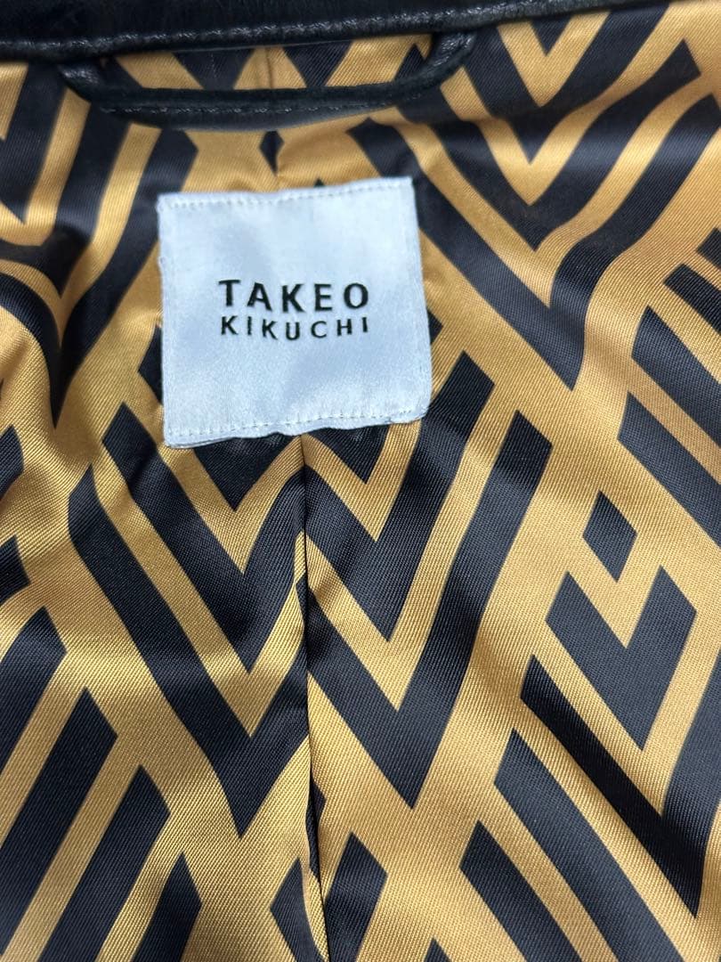 d*3様 美品　TAKEO KIKUCHI(タケオキクチ)レザーシングルライダー