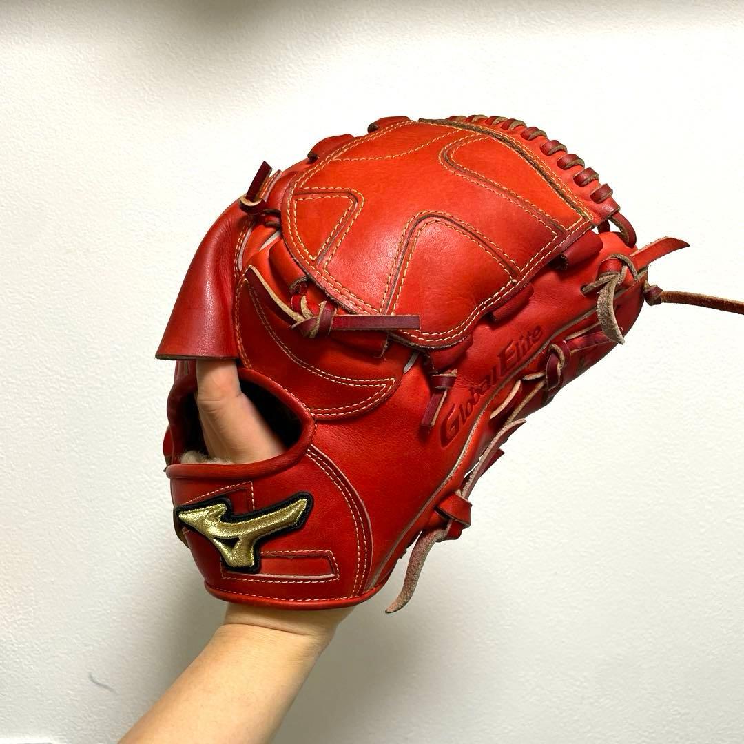 ミズノ グローバルエリート 型抜群 即戦力 極美品 硬式 投手用グローブ