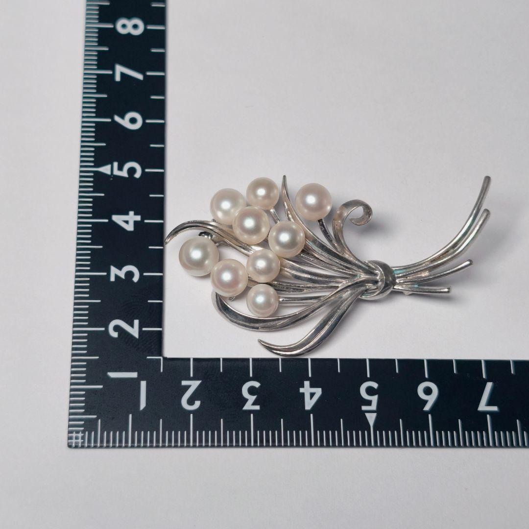 【美品 最高級】ミキモト ブローチ パール 花束 9珠 皇室御用達 正規品