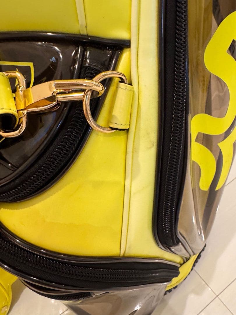 ［muta］ ムータマリン エナメルクリアキャディバッグ イエローブラック