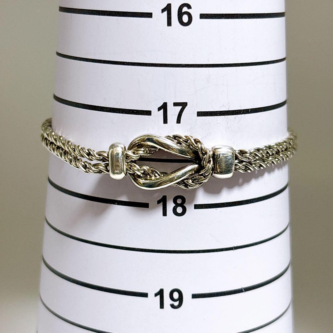 【美品】19.5cm ティファニー ダブルロープ ブレスレット シルバー925