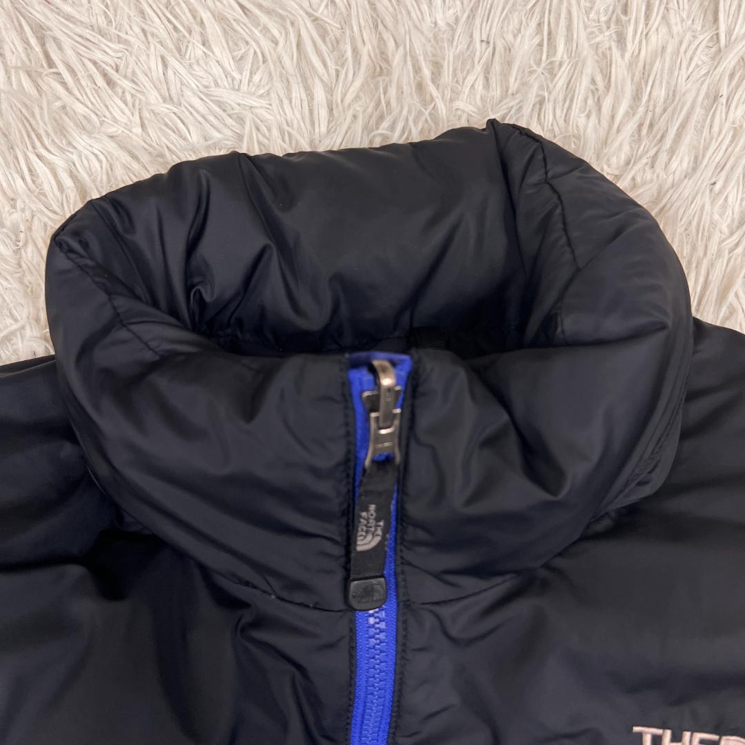 《美品》ザノースフェイス ヌプシ ダウンジャケット メンズ 青／黒 95 (M)