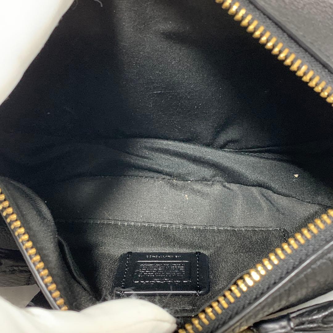 COACH コーチ ボディバッグ レザー ロゴ 6488 ブラック