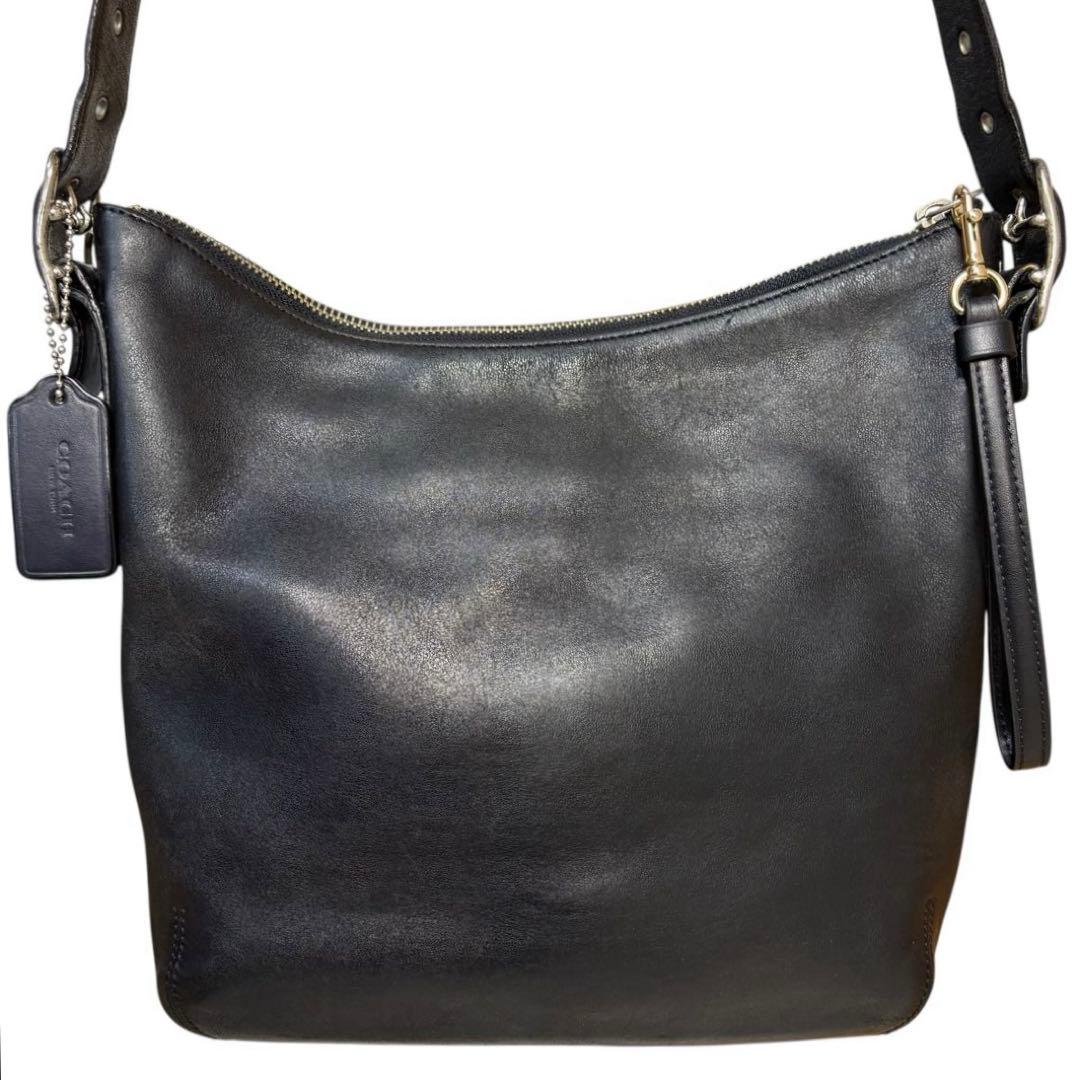 OLD COACH 　グラブタンレザー　ショルダーバッグ　ヴィンテージ　黒