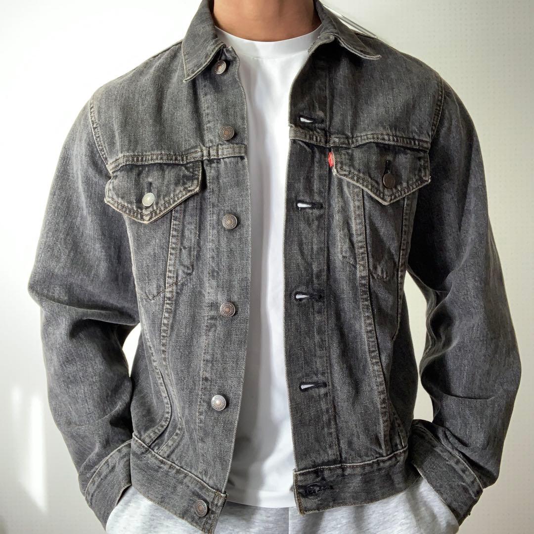 90s Levi's 先染めブラック デニムジャケット 38 日本製 70505