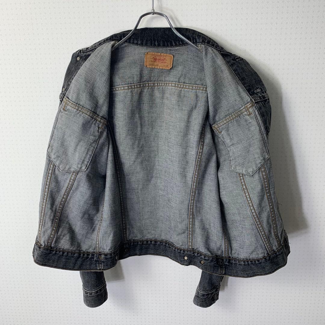 90s Levi's 先染めブラック デニムジャケット 38 日本製 70505