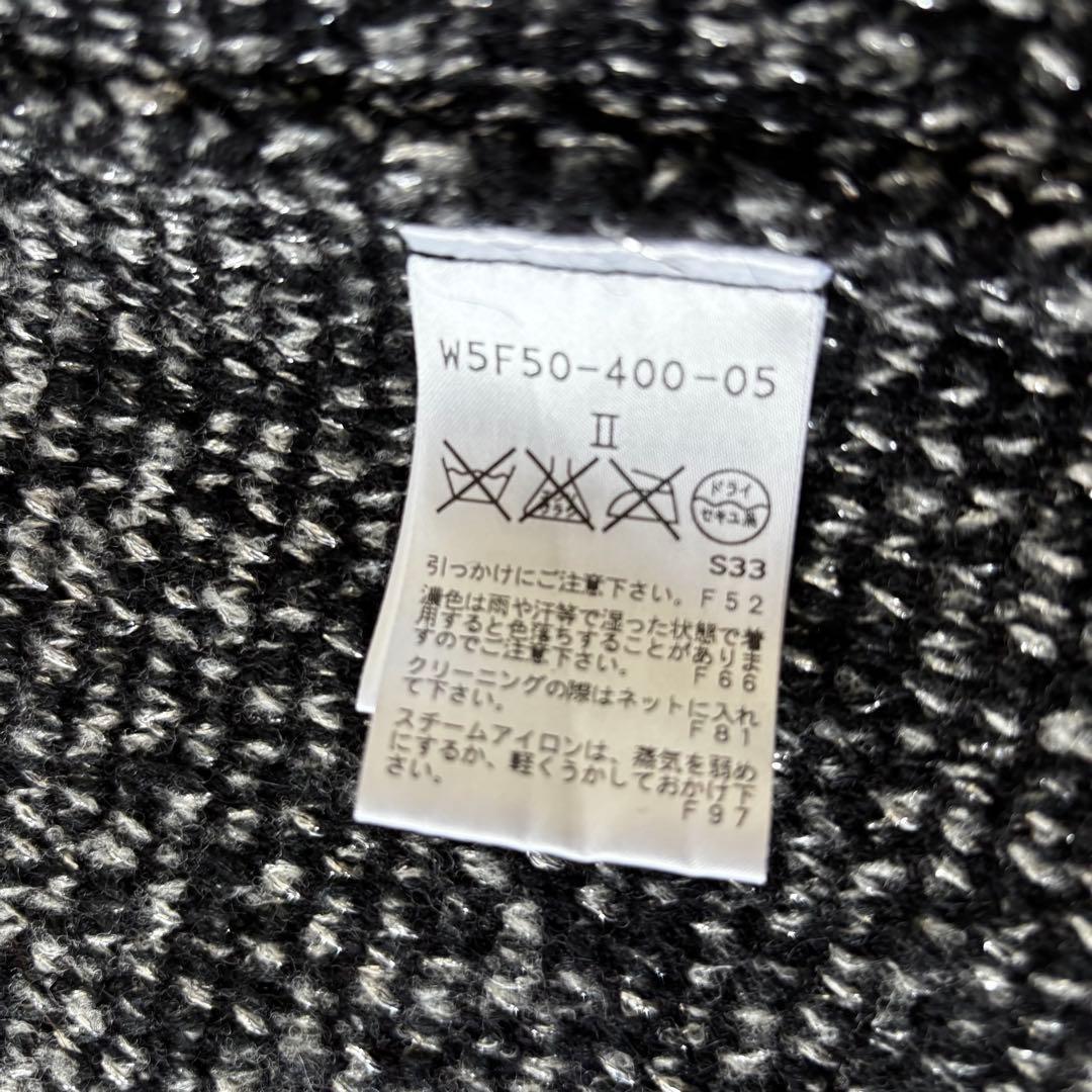 TO BE CHIC✨未使用タグ付　ニットボウタイポンチョ　ツイード　フリンジ