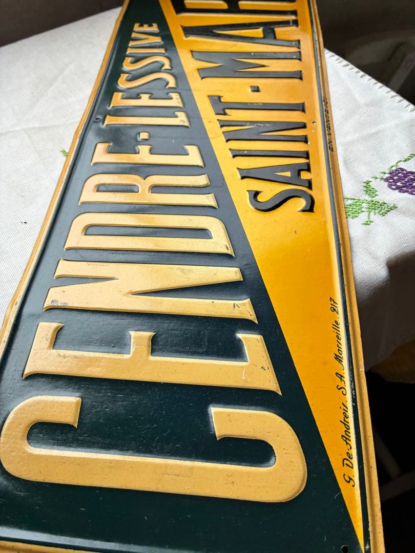 redhis メタル　サイン　プレート　看板　洗濯石鹸　標識　南仏