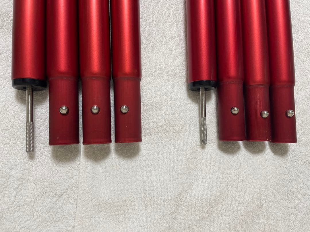 おまけ付【中古品】TP-001RDウイングポールレッド280×2本／スノーピーク