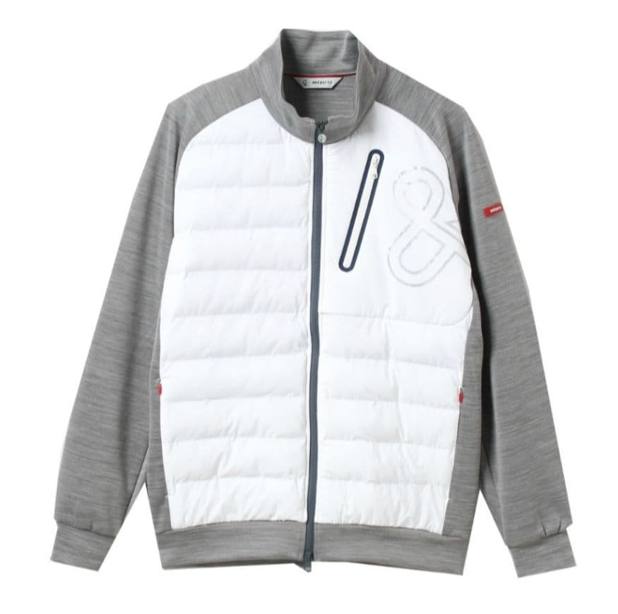 美品 and per se ハイブリッド ブルゾン 切替 ドッキング ジャケット