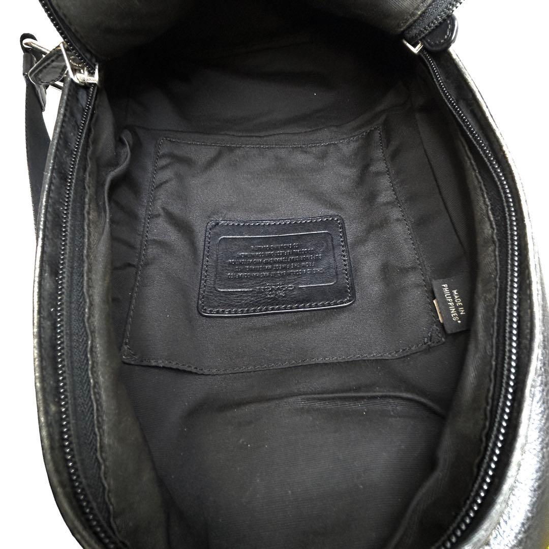 COACH レザー スリングバッグ クロスボディ 黒 ブラック F71751