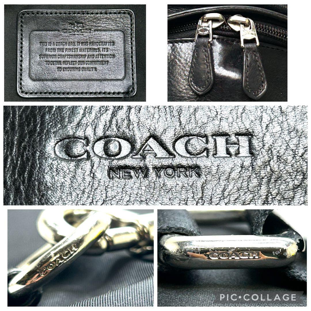 COACH レザー スリングバッグ クロスボディ 黒 ブラック F71751