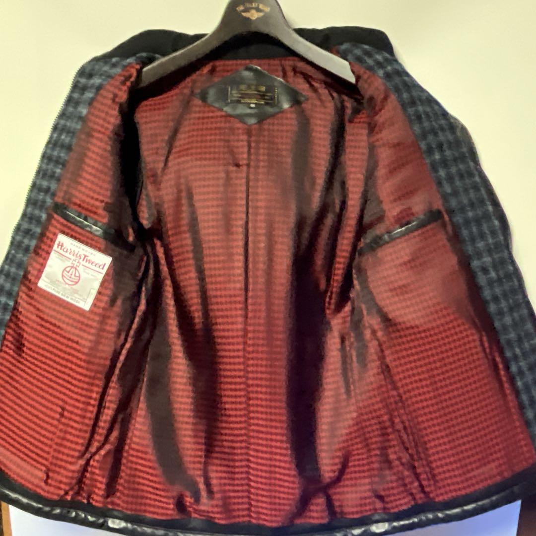 美品】フラットヘッド／R.J.B × ハリス・ツイードキルティングコート