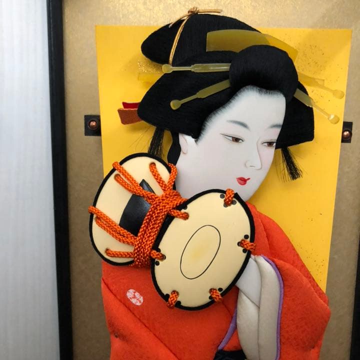 羽子板　ガラスケース　レトロ　お正月飾り　美品