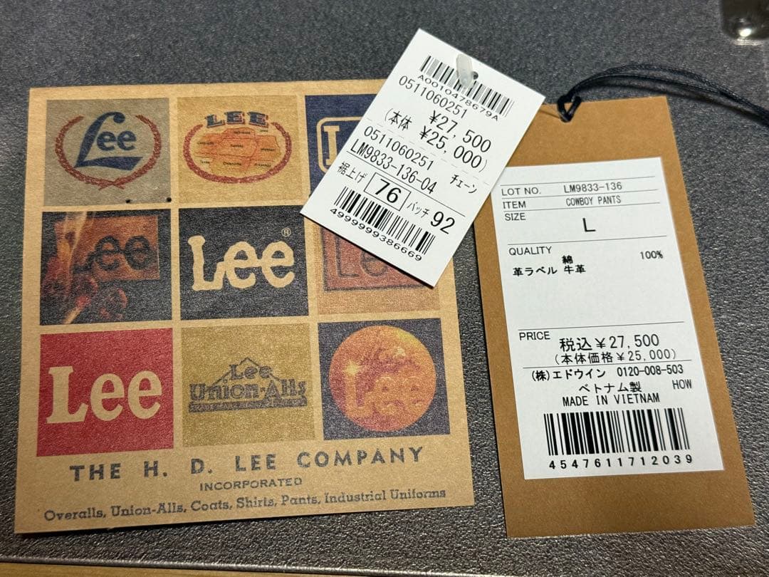 Lee 【COW BOY100周年】カウボーイ デニムパンツ （中色ブルー、L）