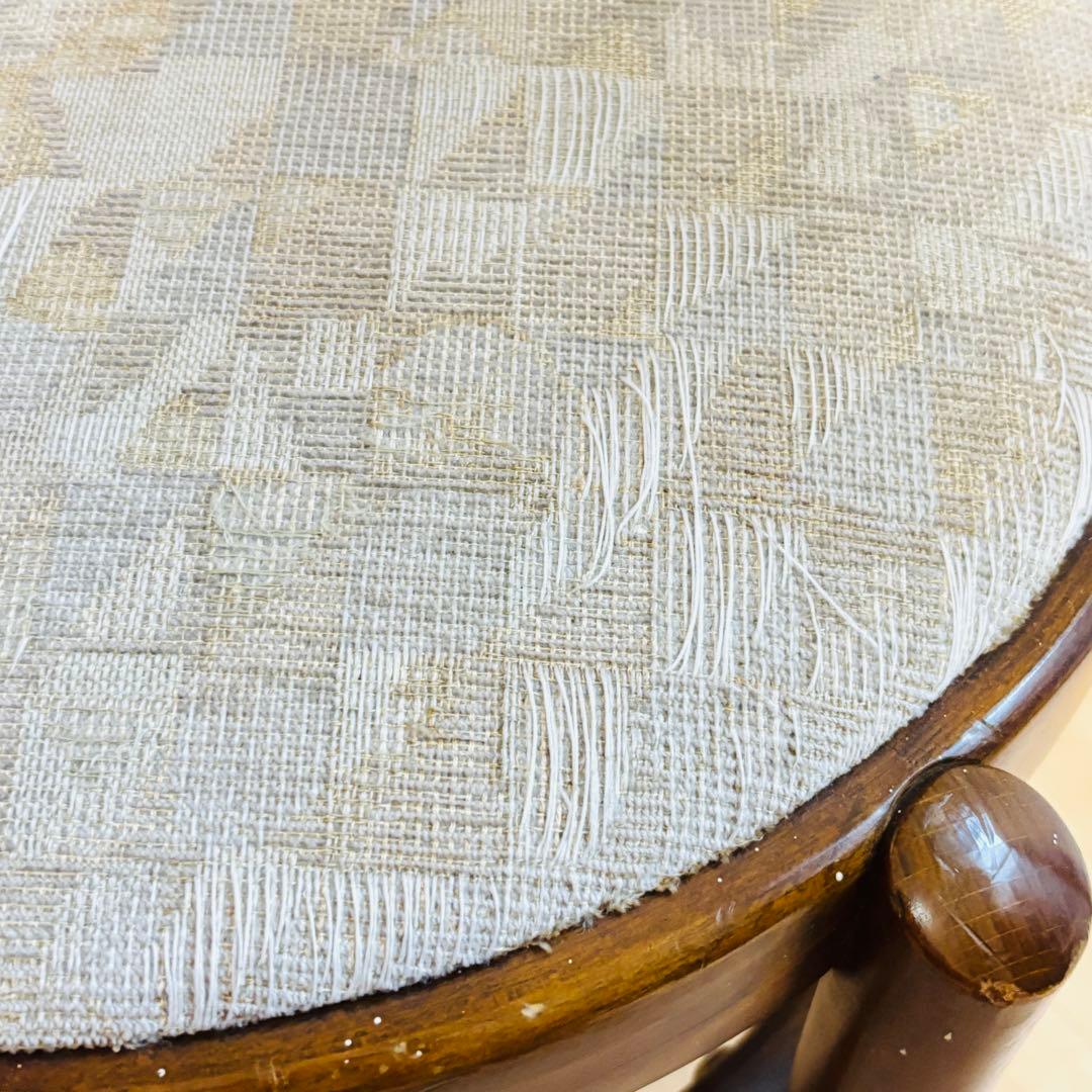 オールドカリモク ダイニングチェア ラタン 曲げ木 籐 レトロ ビンテージ ②