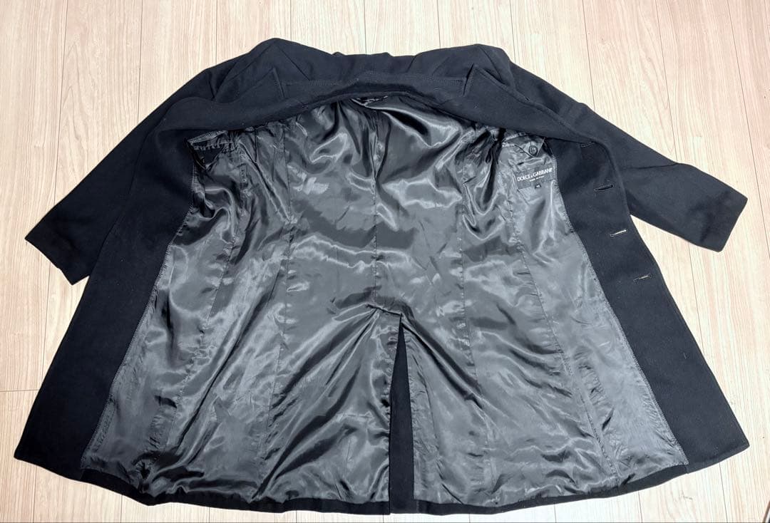 【限定】Dolce & Gabbana 上質ウールメルトン チェスターコート48