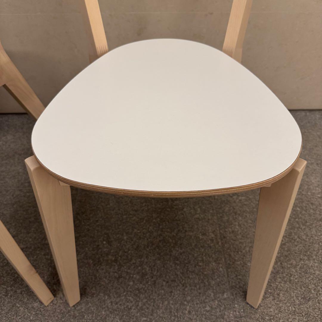 IKEA ノールドミーラ チェア 2脚セット ホワイト/バーチ