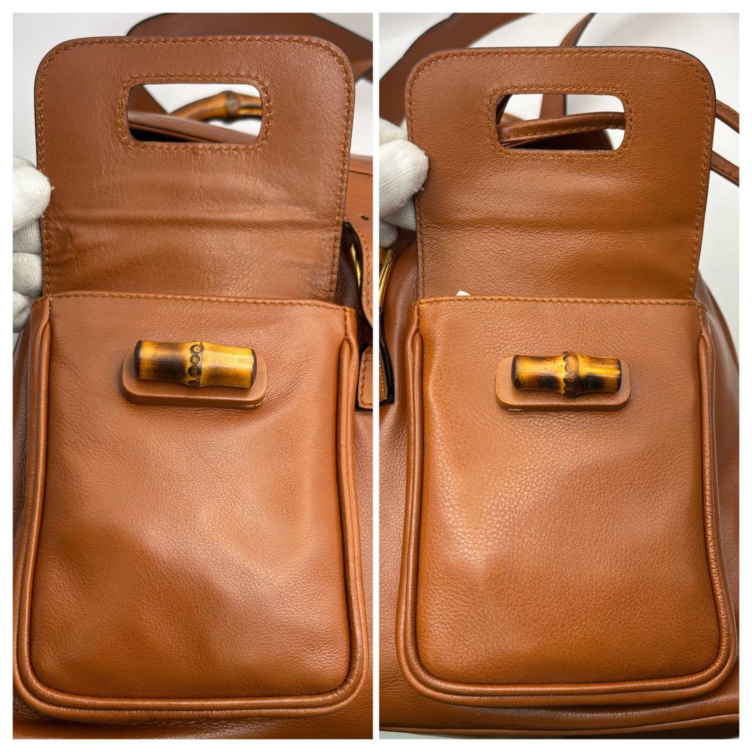 GUCCI グッチ バンブー レザー バックパック リュック