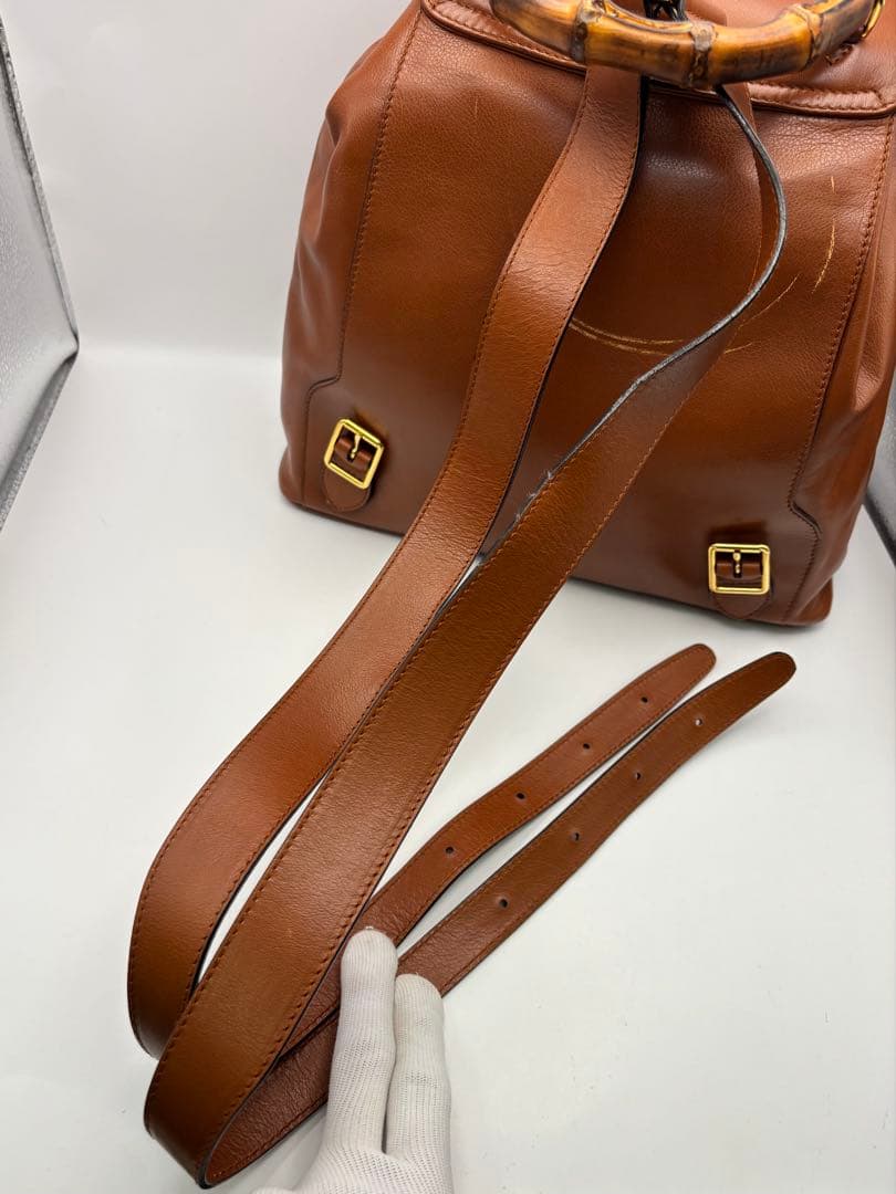 GUCCI グッチ バンブー レザー バックパック リュック