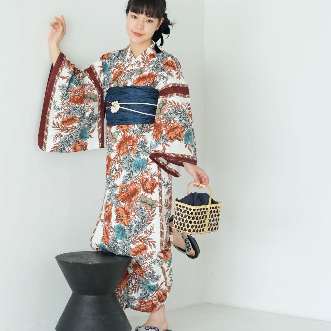 浴衣3点セット ニコアンティークオリジナル 国内染色 ニュアンスカラー
