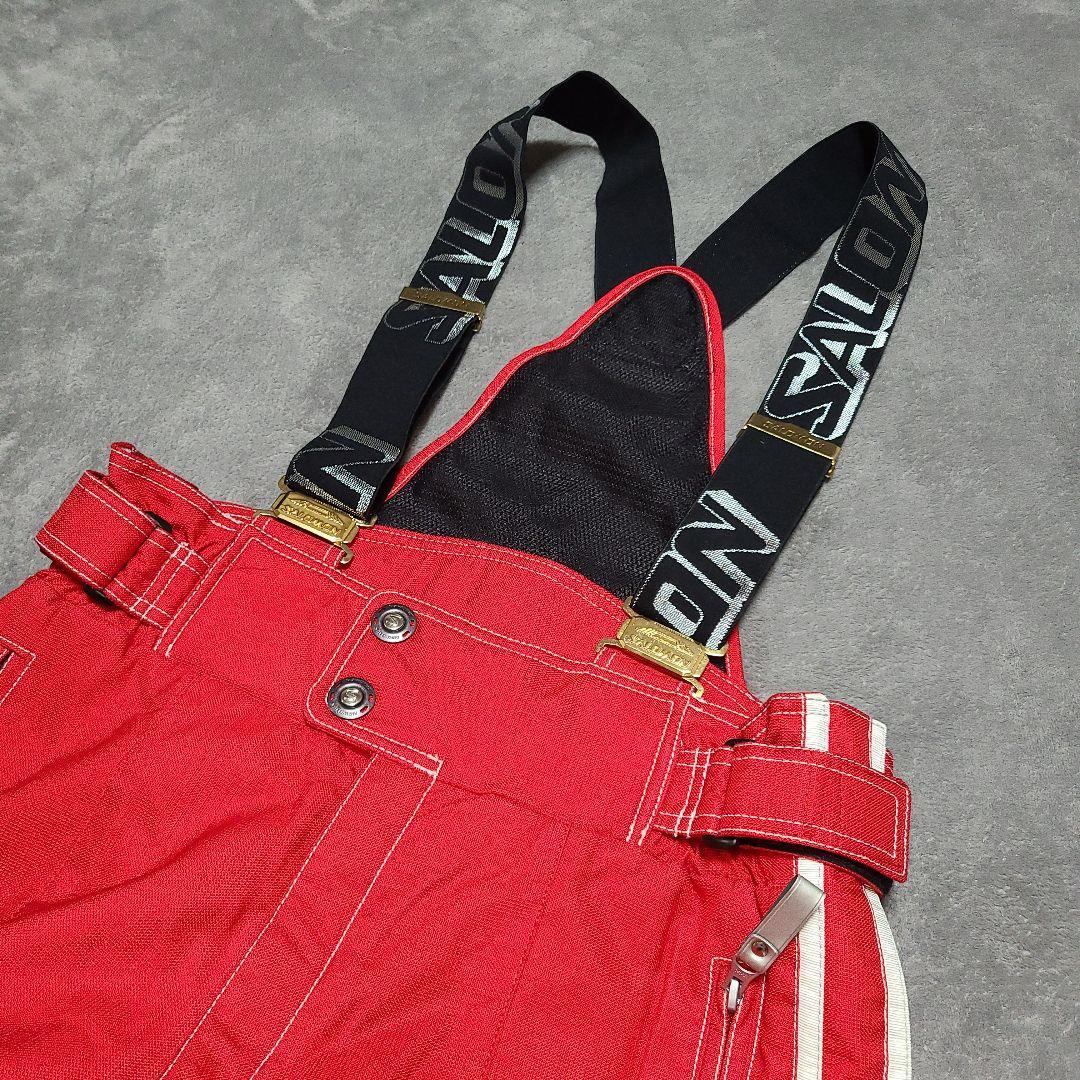 ✨️希少 貴重✨️サロモン スキーウェア パンツ ベスト 3点 L 赤 白