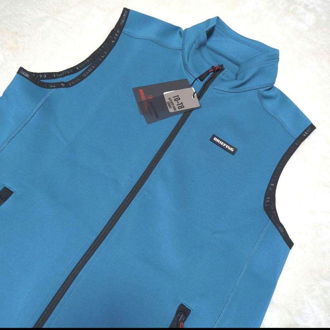 ♦レディース♦ブリーフィング　ベスト　3Dロゴ　ストレッチ　ブルー系　サイズS