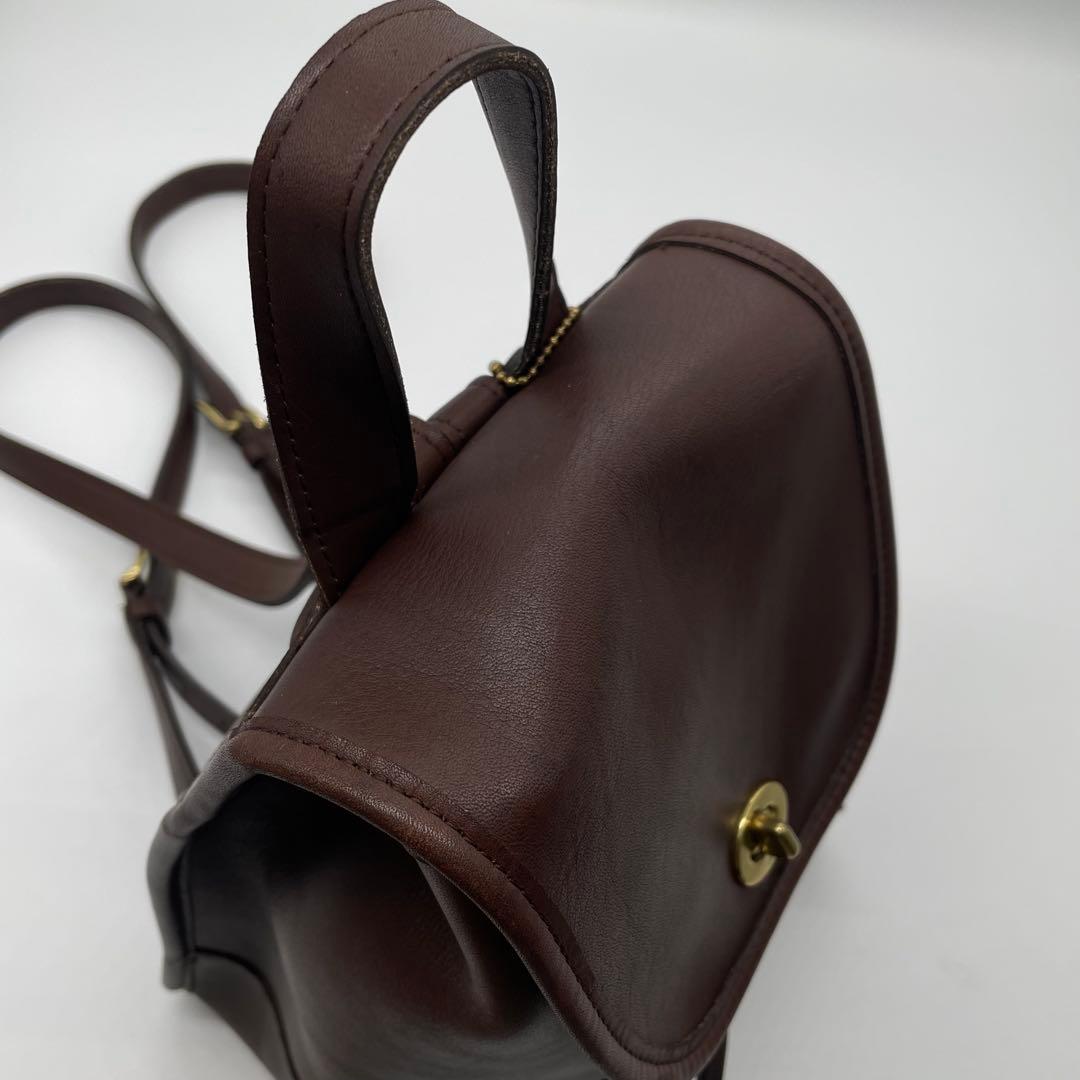 オールドコーチ　バックパック　リュック 9960ダークブラウン　レザー　良品