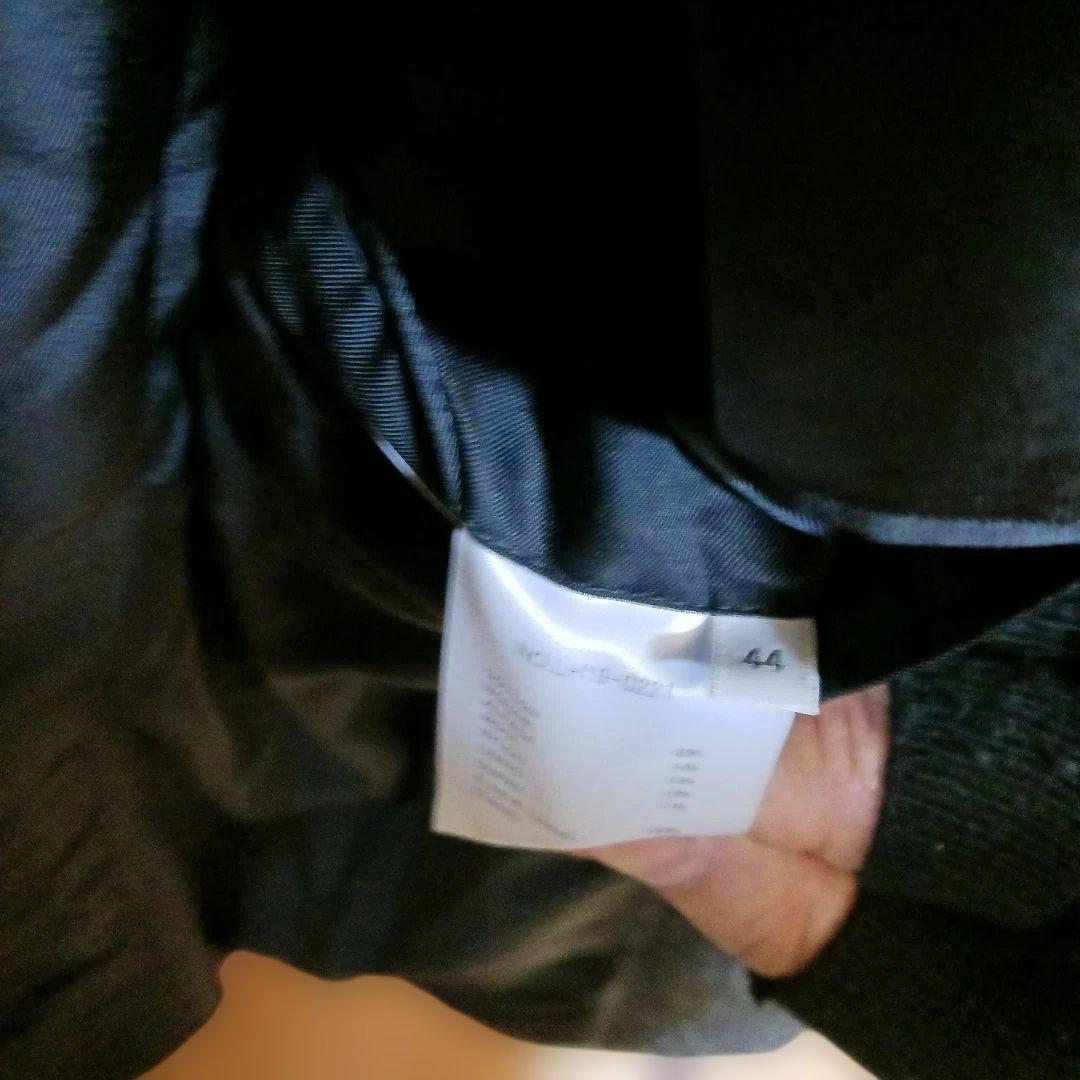 リチウムオム ツイード チェスターコート黒系サイズ44