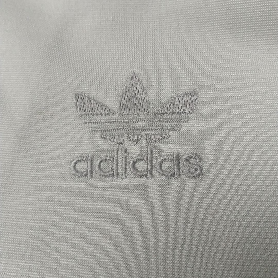 希少サイズ☆80s アディダス 刺繍ロゴ トラックジャケット 3L～ 白×紺