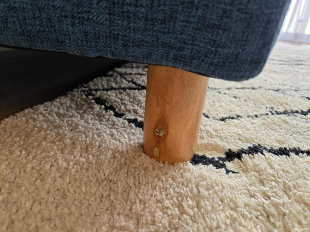 ブルーファブリック ソファベッド