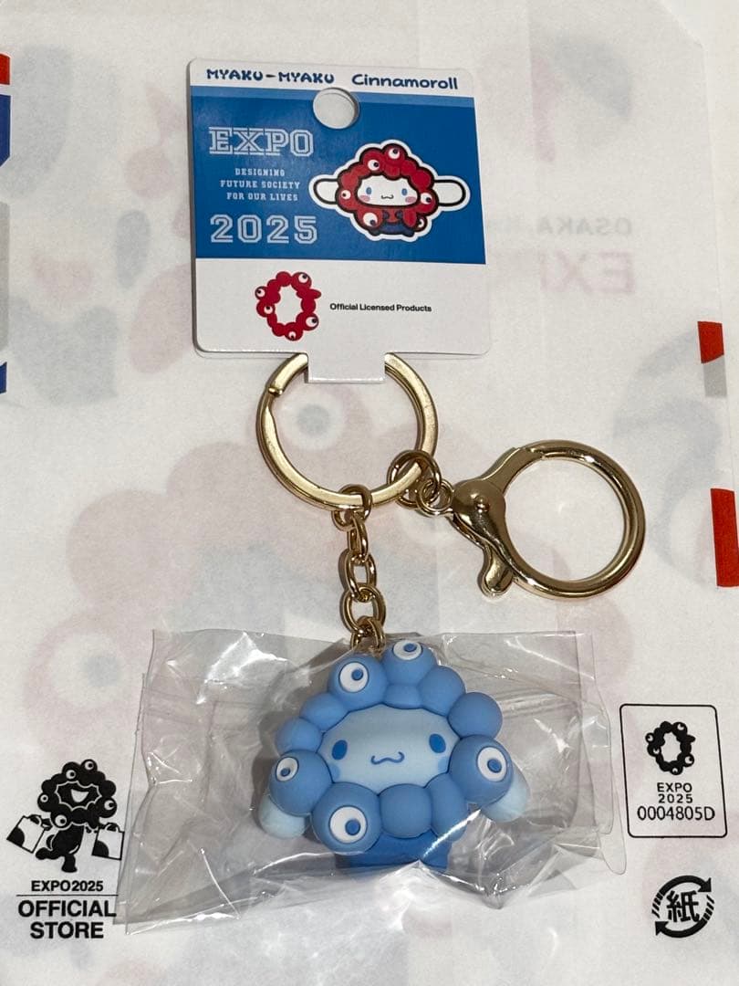 限定 サンリオ ミャクミャク 大阪万博 推しカラー シナモン 水色