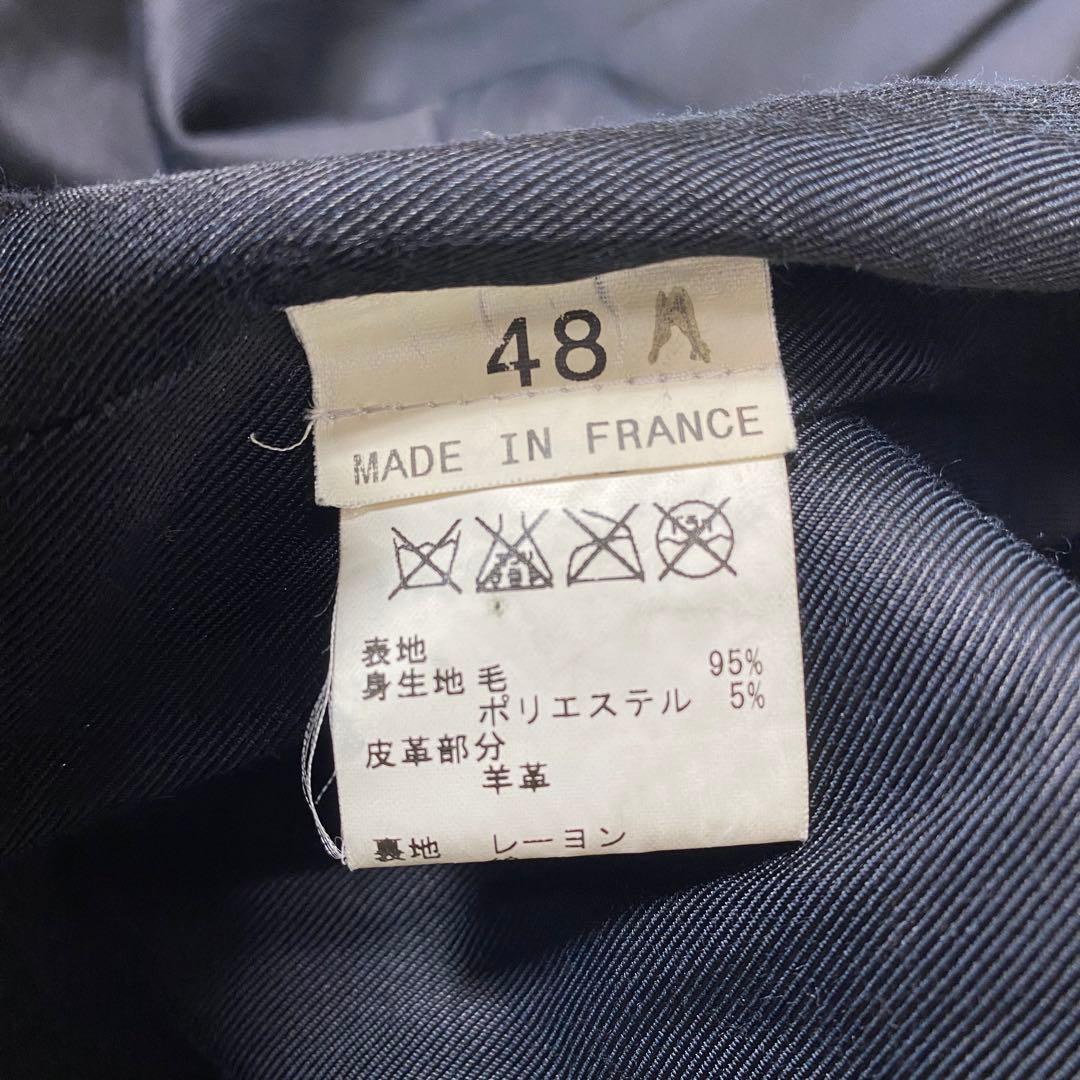 90s agnes b. HOMME フランス製 ラムレザー切り替え ジャケット