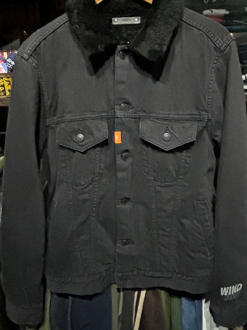 minedenim×wind and sea denim boa jkt 黒　M